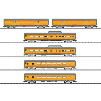 Marklin Gauge H0 - Article No. 43617 Six Union Pacific Railroad (U.P.) express train passenger cars.