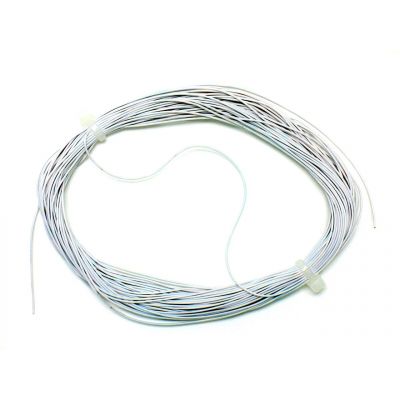 Hochflexibles Kabel, Durchmesser 0.5mm, AWG36, 2A, 10m Wickel, Farbe weiss