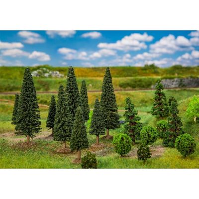 25 Mixed forest trees, small, assorted