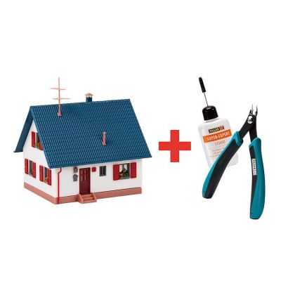 Faller 195601 Promotion Set house with glue and side cutter