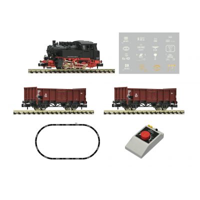 Fleischmann 5160002 Analogue Start Set: Steam locomotive class 80 with goods train