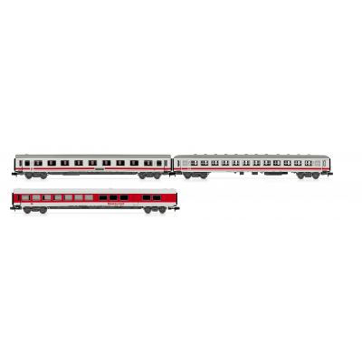 "Σετ Βαγονιών ""3-unit set """"IC train"""" coaches DB white/red "" ARNOLD 4116"
