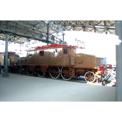 "Electric Locomotive ""Trifase"" E 431 027, in Castano Isabella livery   FS"