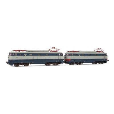 Set x2 electric locomotives E 444 and E 444 with front red stripe FS