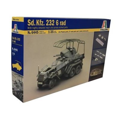 Italeri 6445 Sd. Kfz. 232 6 Rad Resin and Photo-Etched Parts 1:35 Scale Kit