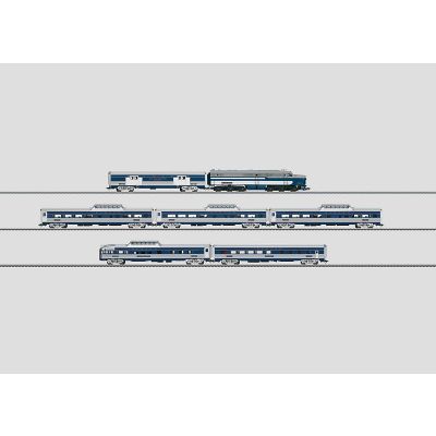 Marklin 26490  Alco PA-1, WABASH Gauge H0 - "Blue Bird" Passenger Train. Limited worldwide to 1,999 pieces!