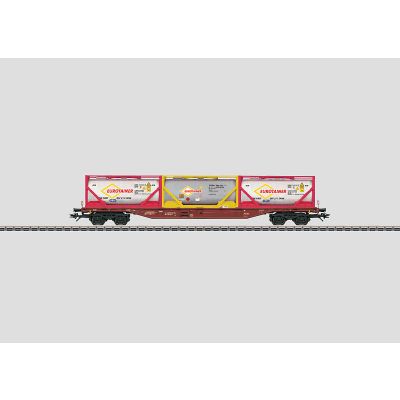 Marklin Sgns DB AG | Gauge H0 - Article No. 47072 Flat Car for Containers.