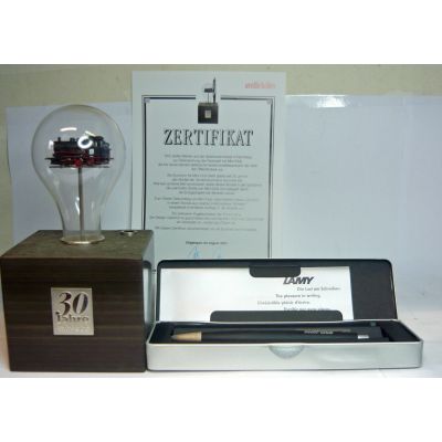 Ατμομηχανή MARKLIN Z 88052 Collectible set with Locomotive inside in a bulb with special pen and stone base MARKLIN 88052