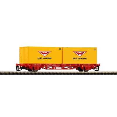 Βαγόνι Εμπορικό TT Flat w/2x 20` Container Wiebe DB VI PIKO 47708