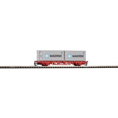 Βαγόνι Εμπορικό TT Flatcar w/2x 20` Container Maersk DR IV PIKO 47720