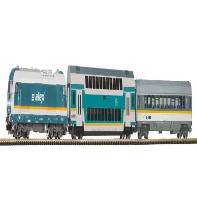 “Alex” Hercules Start Set Diesel loco w. 2 passenger cars