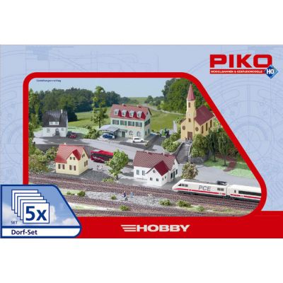 PIKO Η0 61923 Σετ Σταθμού/πλατφόρμας και βοηθητικών κτιρίων σε κιτ  