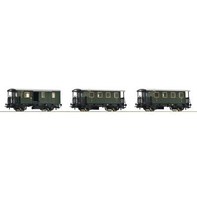 Roco 74054 3 piece wagon set: Local train                           