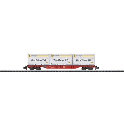 Βαγόνι Εμπορικό Container-Tragwagen m.3 Woodt TRIX 15519